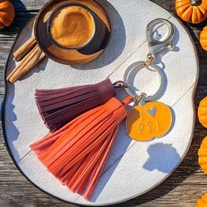 Pumpkin Spice Latte Keychain | Bag Charm